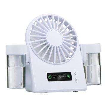Ventilador de sobremesa recargable con efecto de niebla 3,7V 1200 mAh