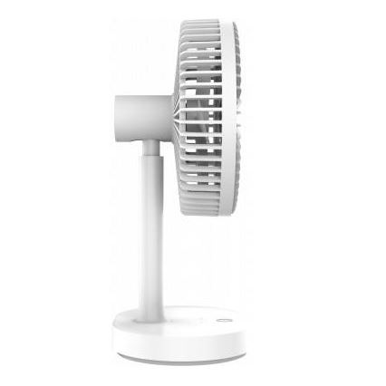 Ventilador de sobremesa recargable con lámpara LED 3000mA/3,7V USB-C