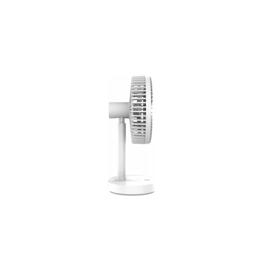 Ventilador de sobremesa recargable con lámpara LED 3000mA/3,7V USB-C