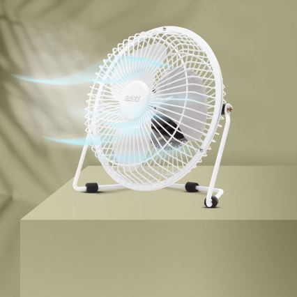 Ventilador de sobremesa USB 1,75 W/5 V, diámetro 18 cm, blanco