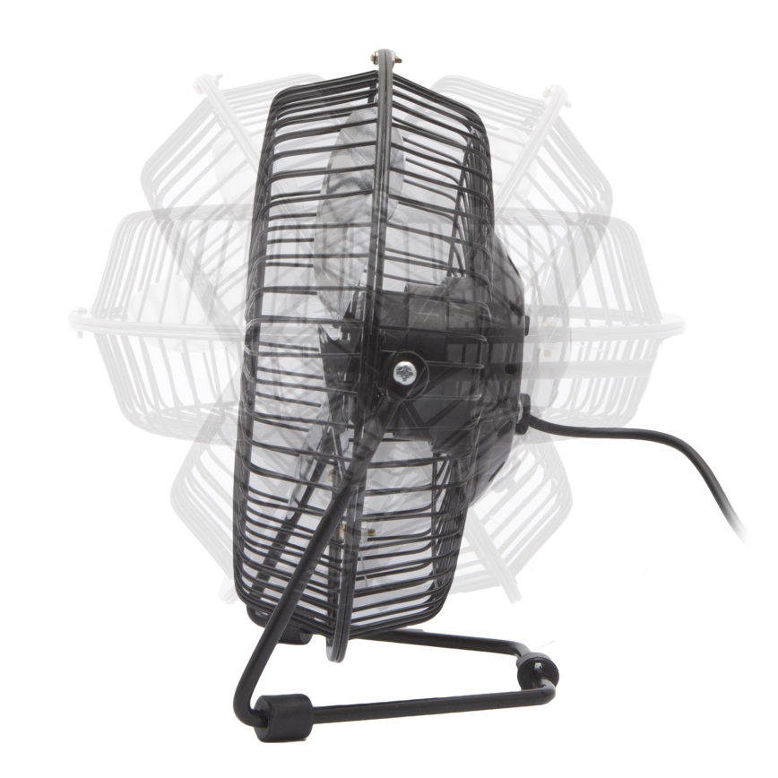 Ventilador de sobremesa USB 1,75 W/5 V, diámetro 18 cm, negro