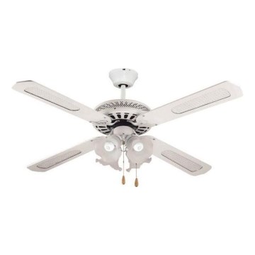 Ventilador de techo 4xE27/70W/230V, diámetro 132 cm, blanco