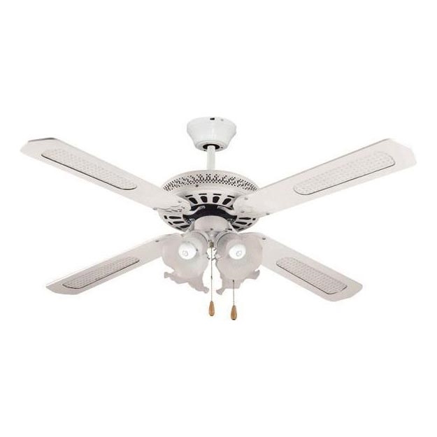 Ventilador de techo 4xE27/70W/230V, diámetro 132 cm, blanco