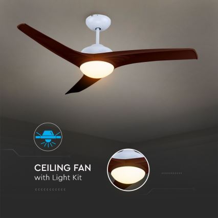 Ventilador de techo LED/15W/230V 3000/4000/6400K + mando a distancia