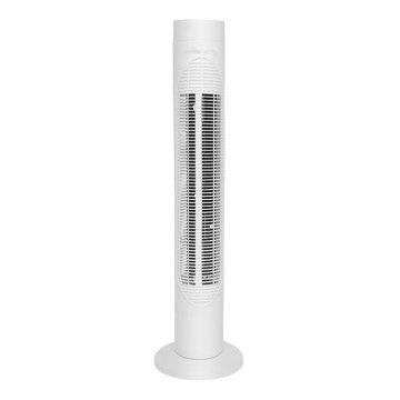 Ventilador de torre 50 W/230 V, 83 cm, blanco + mando a distancia