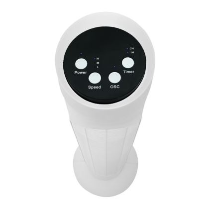 Ventilador de torre 50 W/230 V, 83 cm, blanco + mando a distancia