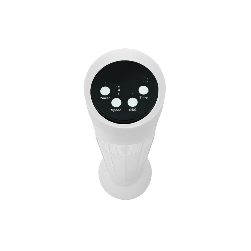 Ventilador de torre 50 W/230 V, 83 cm, blanco + mando a distancia