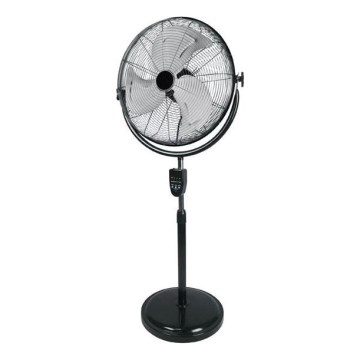 Ventilador industrial de pie 100 W/230 V, 143 cm, negro