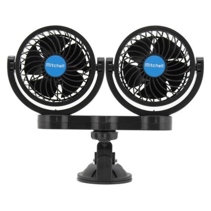 Ventilador con ventosa para coche 7W/12V negro