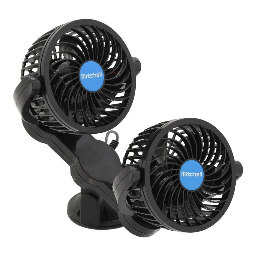 Ventilador con ventosa para coche 7W/12V negro
