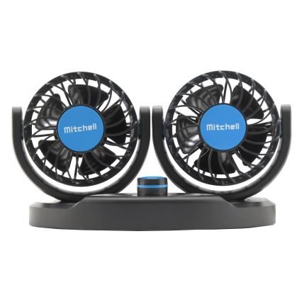 Ventilador para el salpicadero del coche 4W/12V negro