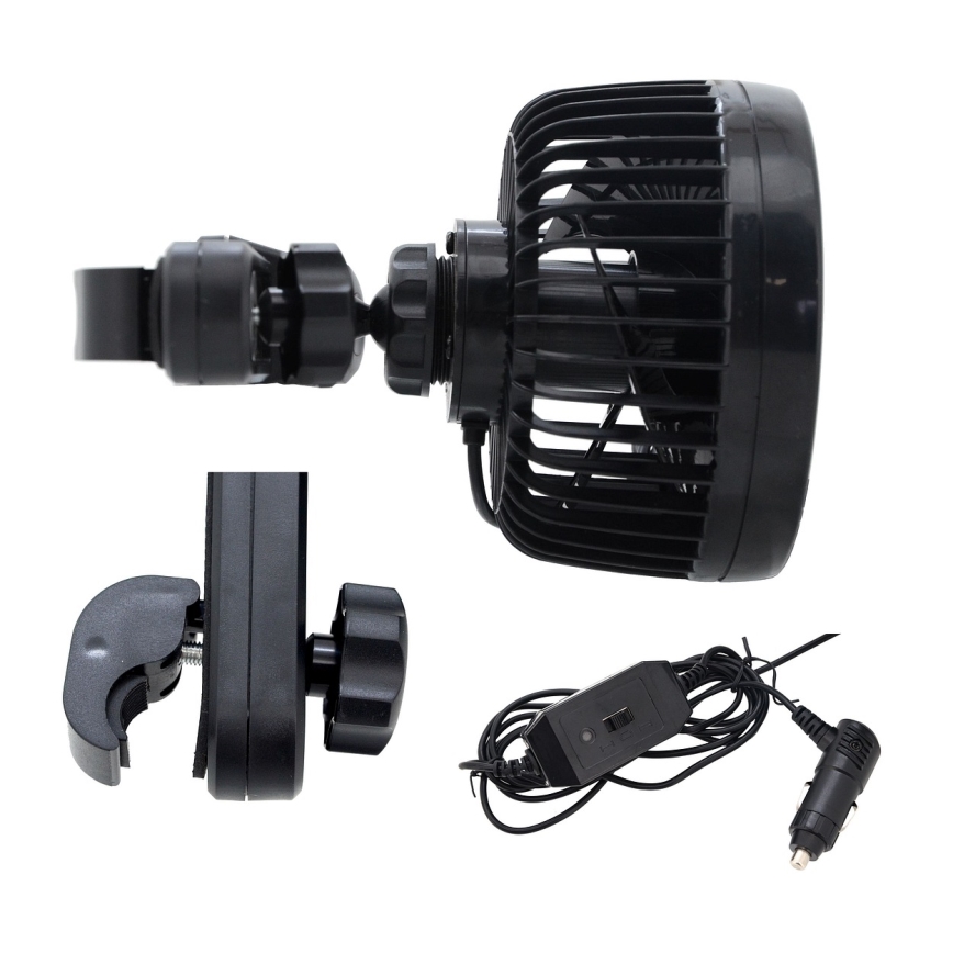 Ventilador para reposacabezas de coche 4W/12V negro