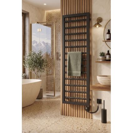 Vertaduro - Radiador de baño con termostato ADEL 600W 128x50 cm antracita
