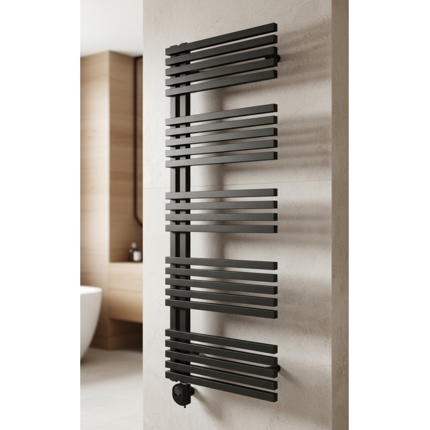 Vertaduro - Radiador de baño con termostato MICHELLE 600W 129x50 cm antracita