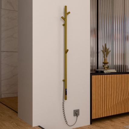 Vertaduro - Toallero eléctrico MEDA 37W 118x16 cm dorado