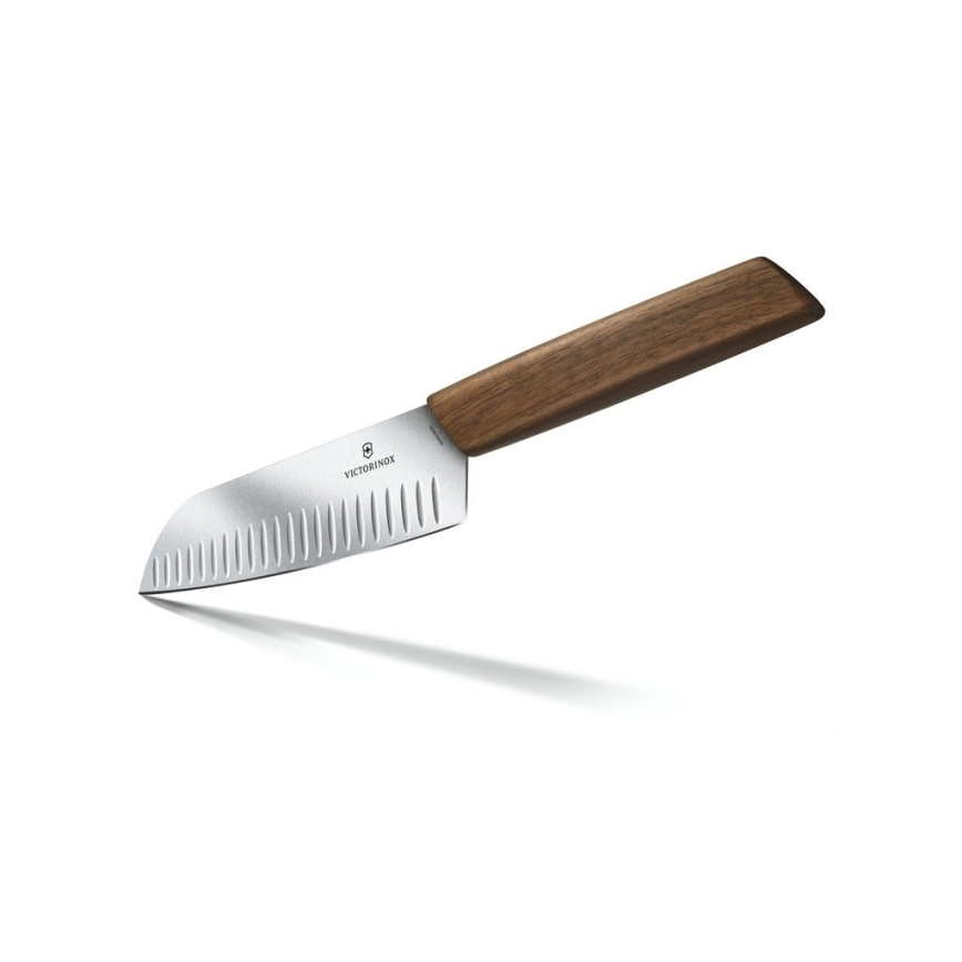 Victorinox - Cuchillo de cocina Santoku SWISS MODERN 17 cm, mango de nogal