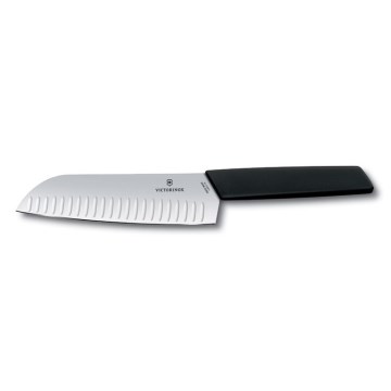 Victorinox - Cuchillo de cocina Santoku SWISS MODERN 17 cm negro