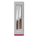 Victorinox - Juego de 2 cuchillos para bistec SWISS MODERN, hoja 12 cm, mango de nogal