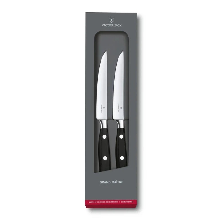 Victorinox - Juego de 2 cuchillos para filete GRAND MAITRE, hoja 12 cm, negro