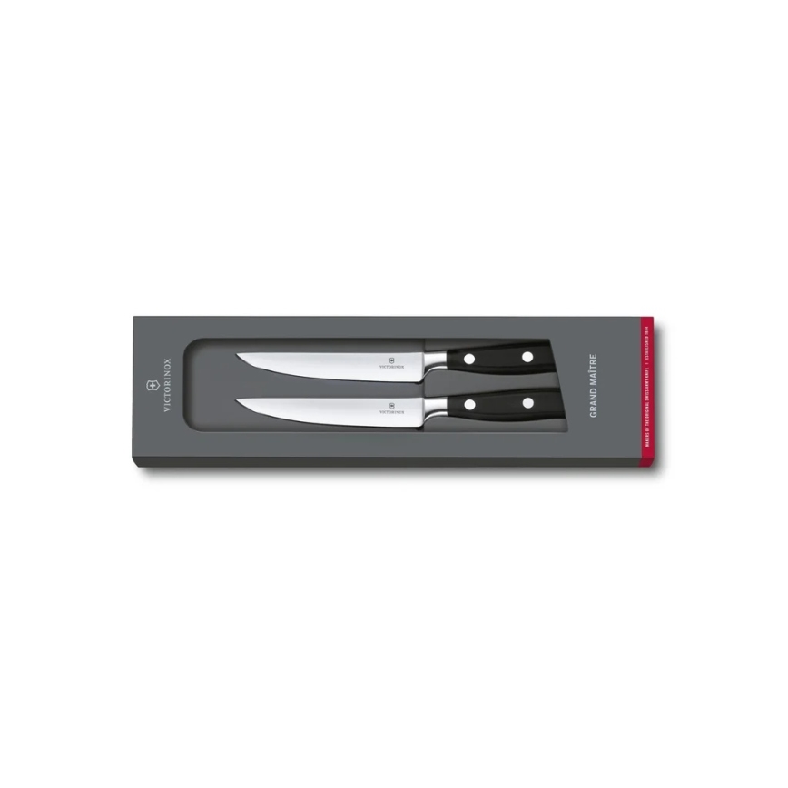 Victorinox - Juego de 2 cuchillos para filete GRAND MAITRE, hoja 12 cm, negro
