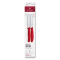 Victorinox - Juego de 2 cuchillos para verduras SWISS CLASSIC, 11 cm, rojo