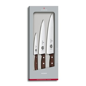 Victorinox - Juego de 3 cuchillos de cocina WOOD en arce