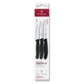 Victorinox - Juego de 3 cuchillos para verduras SWISS CLASSIC, negro