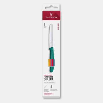 Victorinox - Juego de 6 cuchillos de cocina para verduras SWISS CLASSIC de 11 cm, multicolor