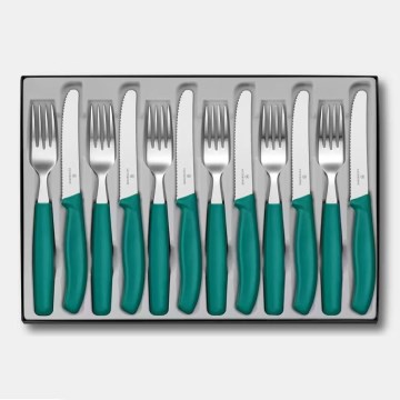 Victorinox - Juego de cubiertos SWISS CLASSIC 12 piezas turquesa