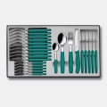 Victorinox - Juego de cubiertos SWISS CLASSIC de 24 piezas, color turquesa