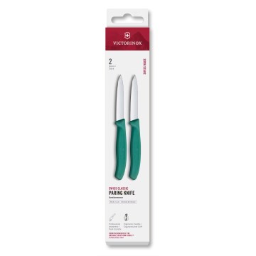 Victorinox - Juego de cuchillos de cocina para verduras SWISS CLASSIC 8 cm 2 piezas turquesa