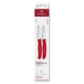 Victorinox - Juego de cuchillos de cocina para verduras SWISS CLASSIC, 8 cm, 2 unidades, rojo