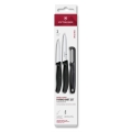 Victorinox - Juego de cuchillos de cocina SWISS CLASSIC con pelador, 3 piezas, negro