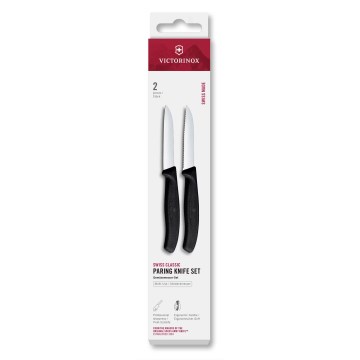 Victorinox - Juego de cuchillos para verduras SWISS CLASSIC 8 cm, 2 unidades, negro
