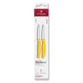 Victorinox - Set de 2 cuchillos para verduras SWISS CLASSIC, hoja de 8 cm, color amarillo