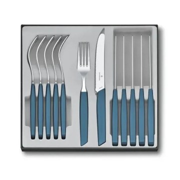 Victorinox - Set de cubiertos SWISS MODERN 12 piezas azul