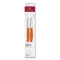 Victorinox - Set de cuchillos de cocina para verduras SWISS CLASSIC, hoja de 8 cm, 2 unidades, naranja