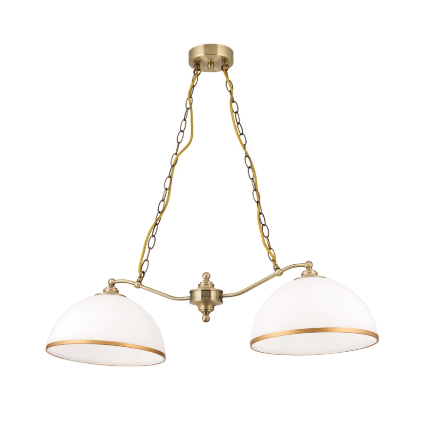 Vidrio de recambio para lámpara de araña y de pie OLD LAMP E27 diá. 30 cm blanco/dorado
