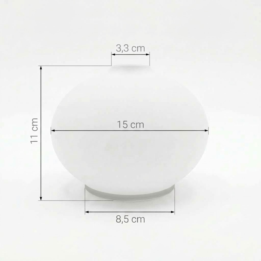 Vidrio de repuesto para lámpara de araña E14 diá. 15 cm blanco