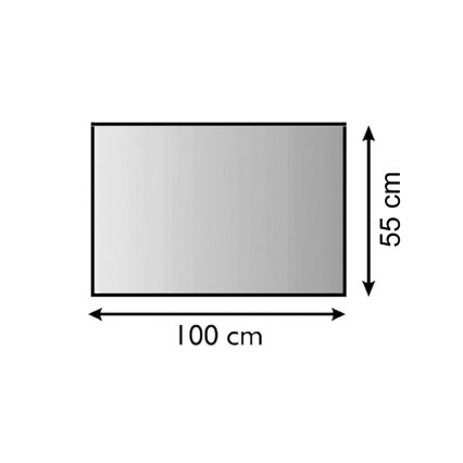 Vidrio para estufa 1000x550x6 mm rectángulo