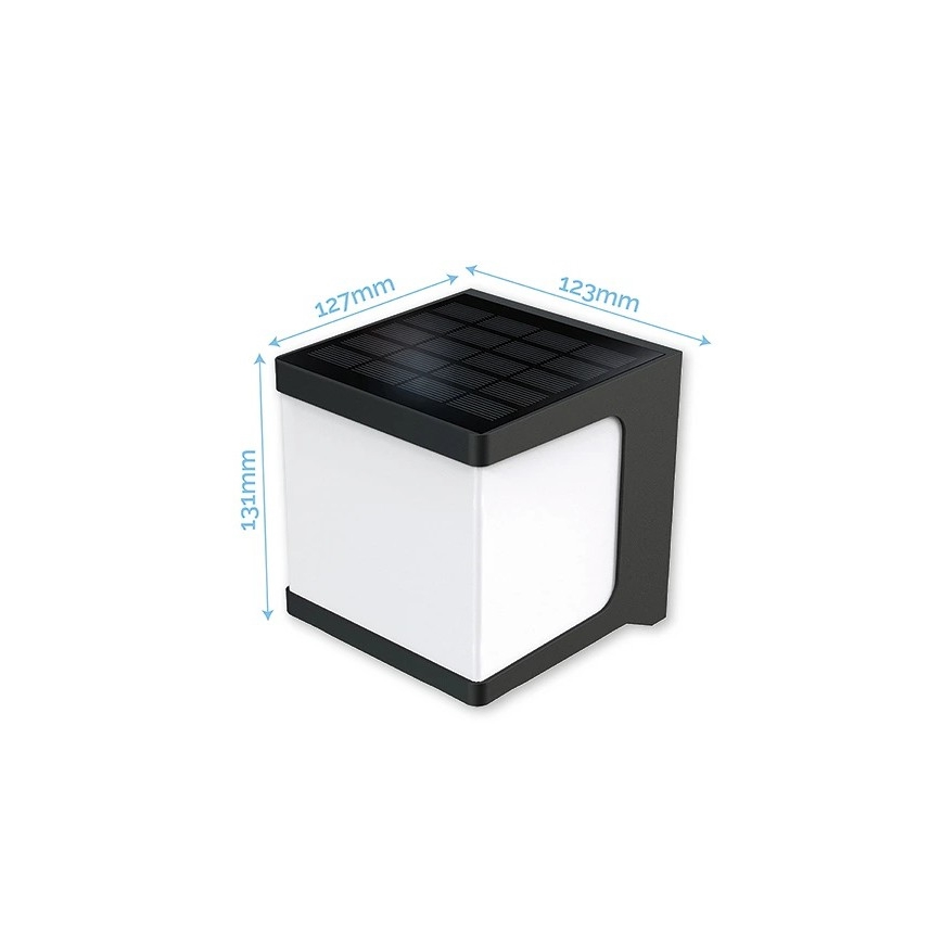 Viking - Aplique solar LED de pared con sensor LED/1,5W/3,7V IP54 4000K 2000 mAh