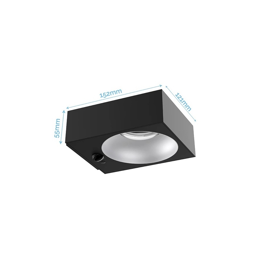Viking - Aplique solar LED regulable para pared con sensor LED/2W/3,7V IP65 4000K 2000 mAh