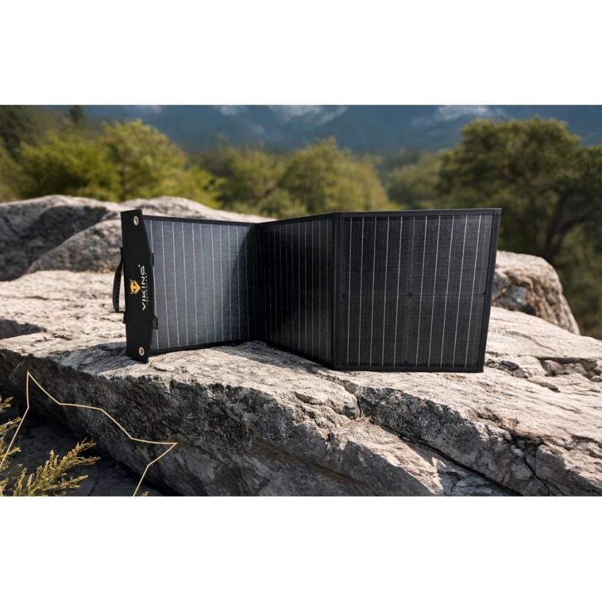 Viking - Panel solar USB Power Delivery 60W/20V IPX4 negro