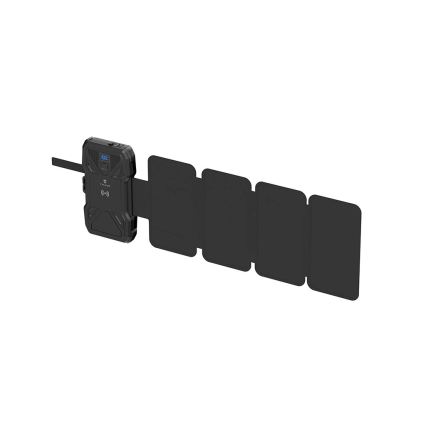 Viking - Power Bank con linterna LED integrada, carga inalámbrica y panel solar Power Delivery 22,5W/10000 mAh