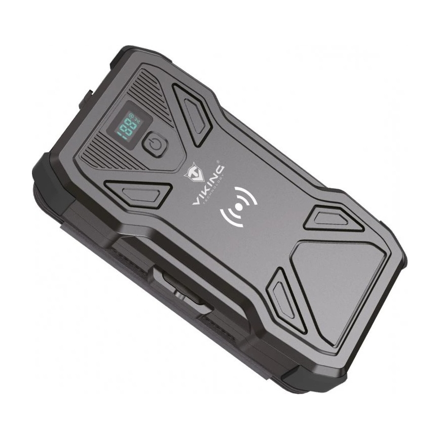 Viking - batería externa con linterna LED, carga inalámbrica y panel solar, Power Delivery 22,5 W / 20.000 mAh