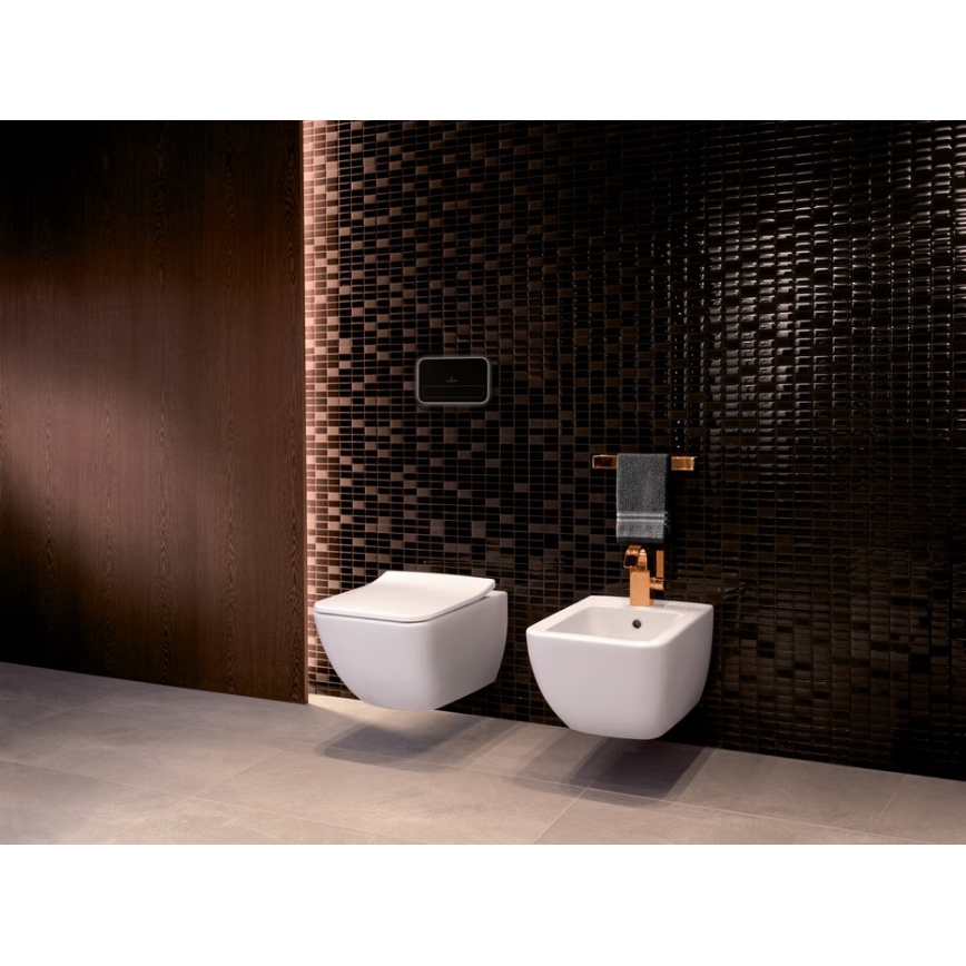 Villeroy & Boch 4611RS01 - Inodoro suspendido con asiento SoftClose VENTICELLO cerámica/blanco
