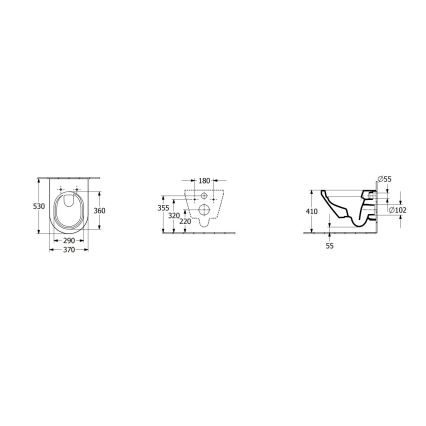 Villeroy & Boch 4694CLR1 - Inodoro suspendido con asiento SoftClose ARCHITECTURA cerámica/blanco