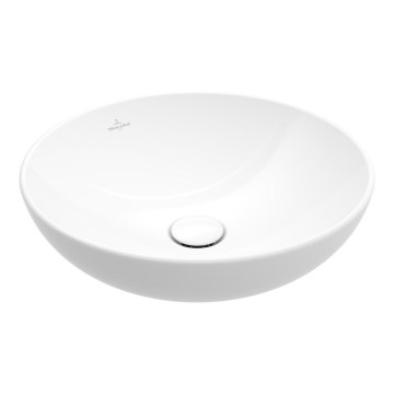 Villeroy & Boch 4A450001 - Lavabo sobre encimera LOOP&FRIENDS, Ø 38 cm, cerámica/blanco