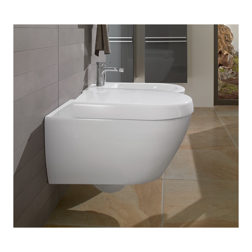 Villeroy & Boch 540000R1 - Bidé suspendido SUBWAY 2.0 37x56,5 cm, cerámica blanca