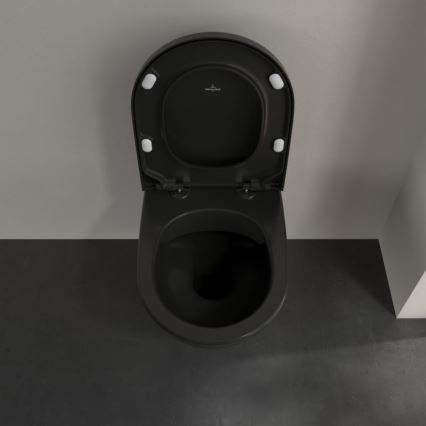 Villeroy & Boch 5614R0R7 - Inodoro suspendido SUBWAY, cerámica, color negro